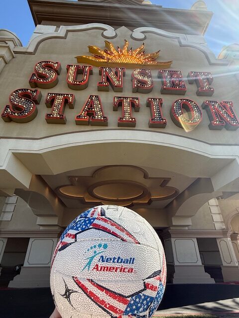 NA ball checking into the main championships hotel